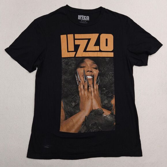 Lizzo Crew Neck Short Sleeve Graphic T Shirt Mens Size Medium M Black - Picture 2 of 9